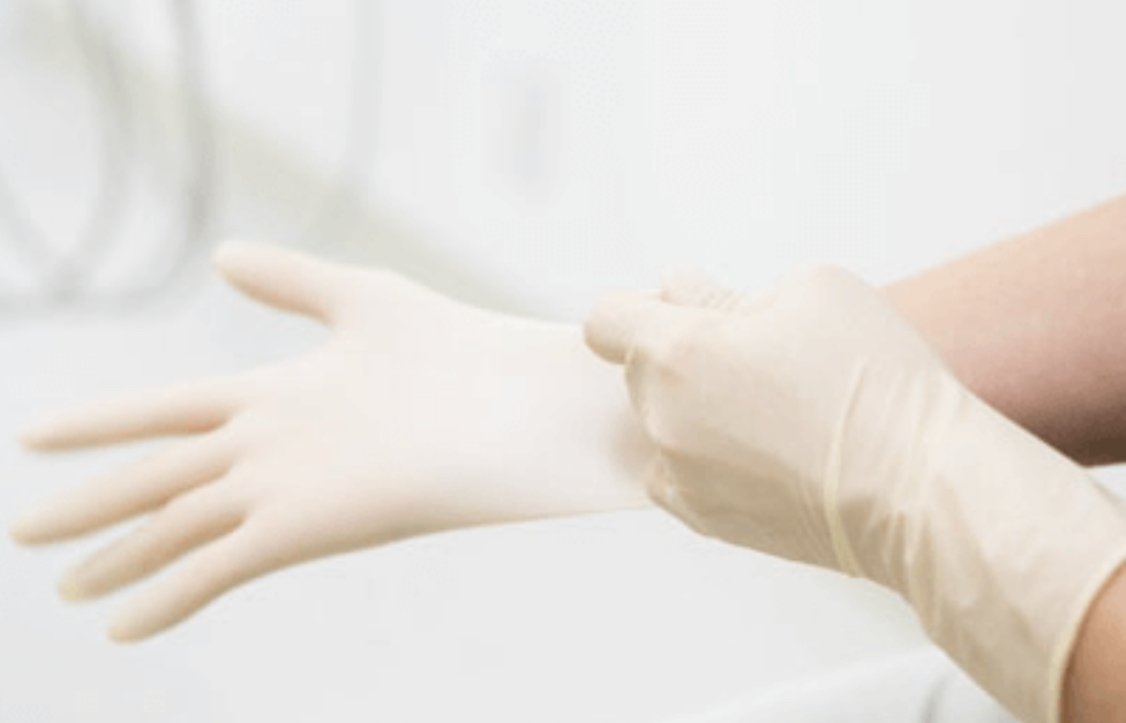 グローブを患者さんごとに交換を表す画像